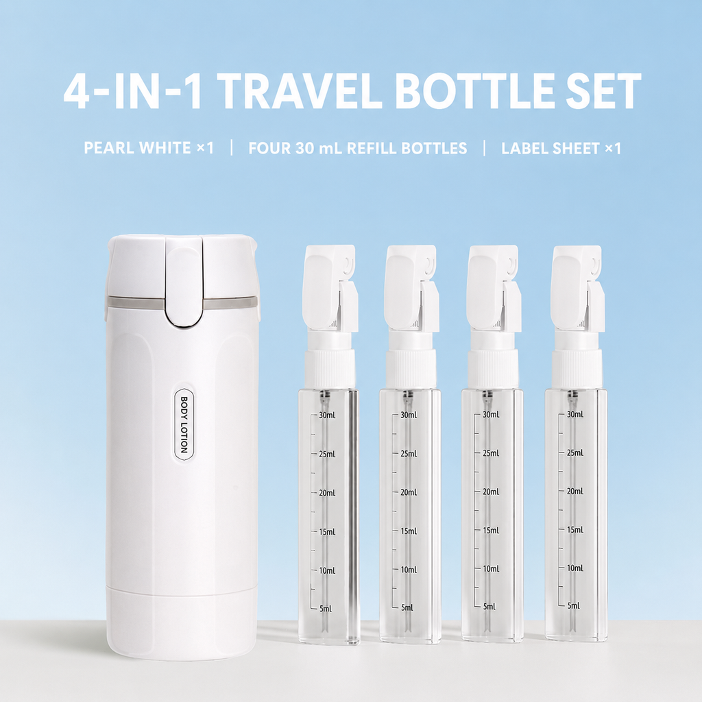 4-in-1 Refillable Travel Bottle Set