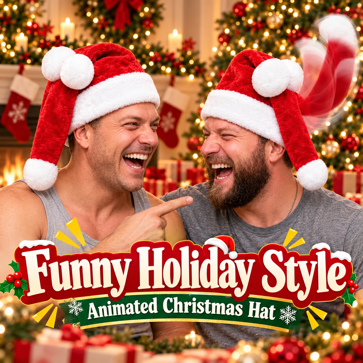 Animated Double-Tail Christmas Hat