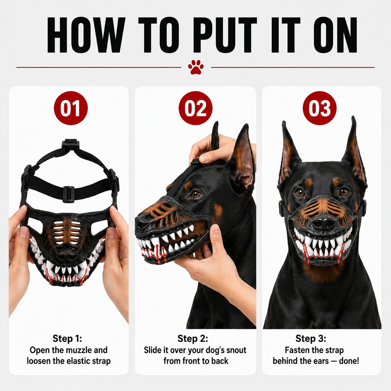 Bloody Fang Halloween Dog Muzzle