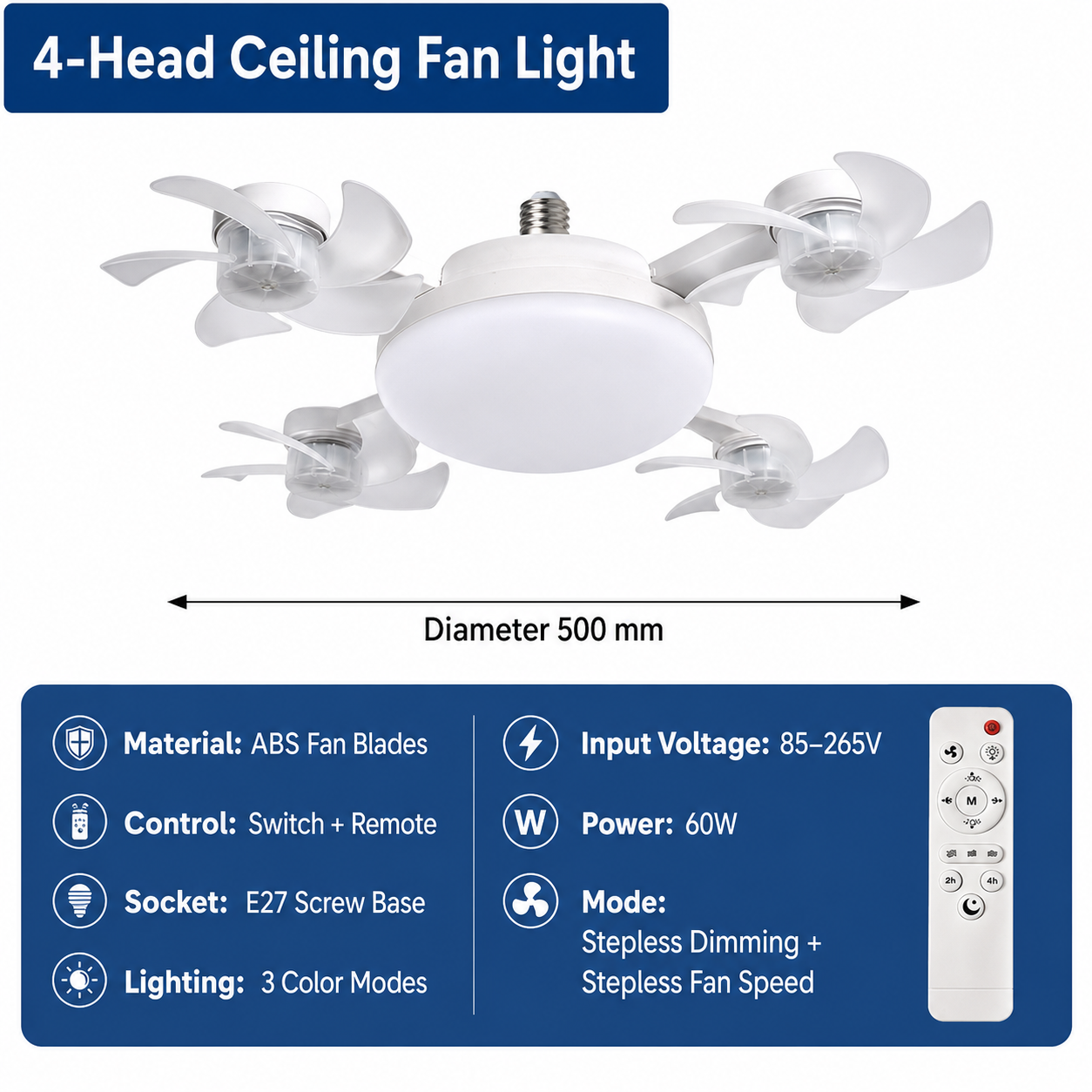 Multi-Fan Ceiling Light