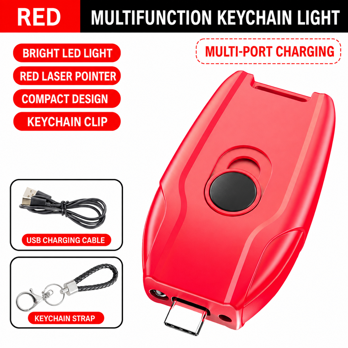 Rechargeable Keychain Light & Pointer