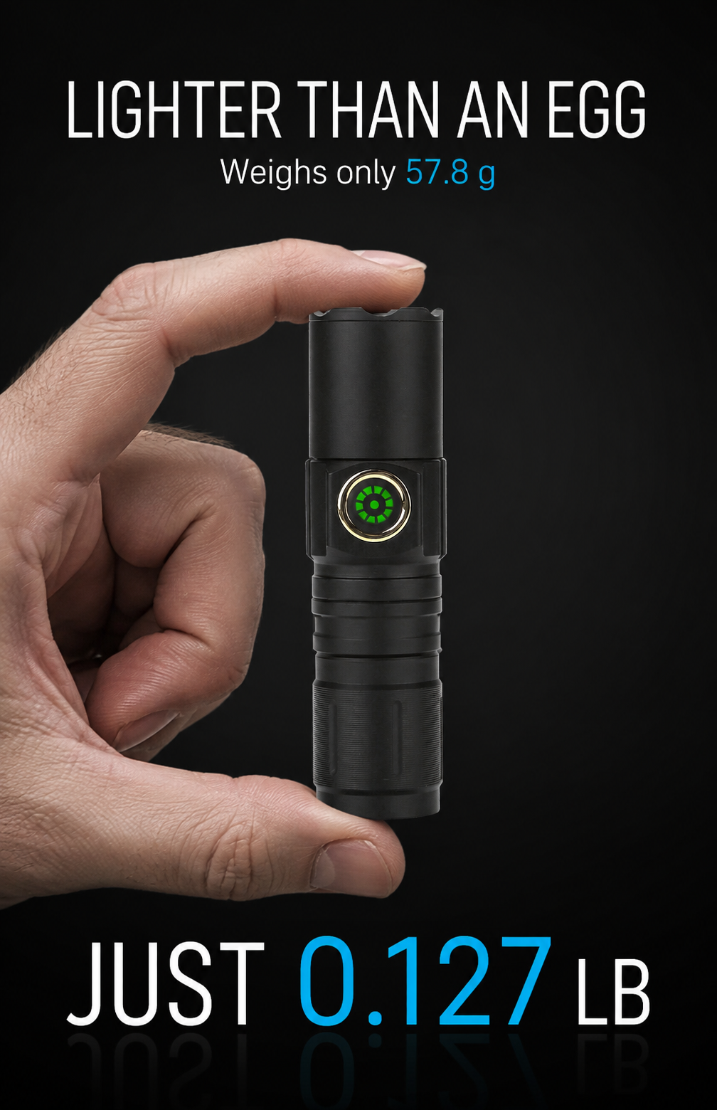 Compact Round-Beam LED Flashlight