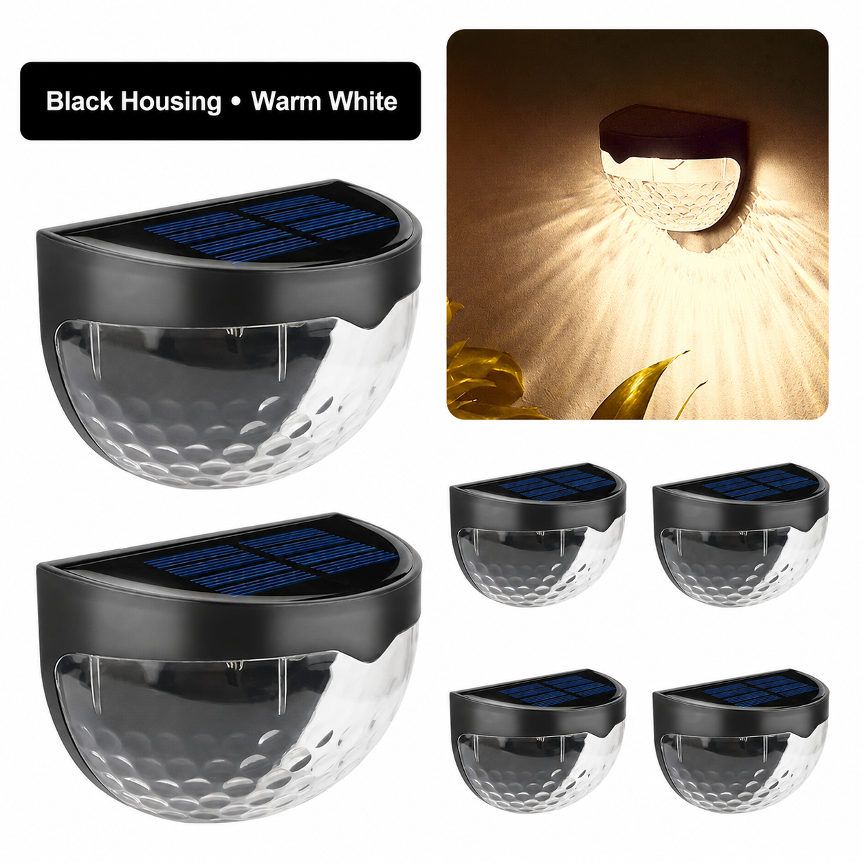 Solar Half-Moon Wall Lights
