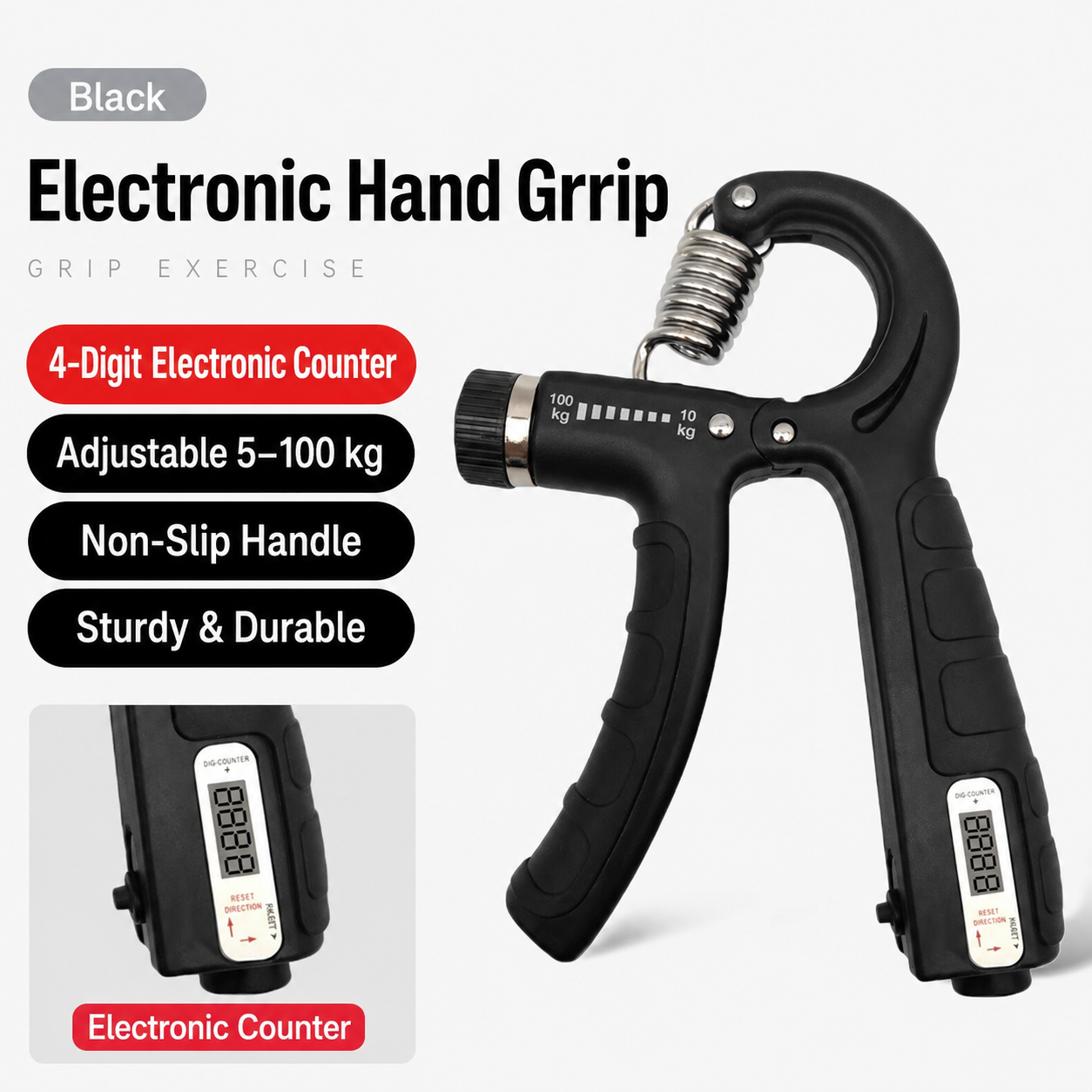 High-end Electronic Counting Hand Gripper for Men