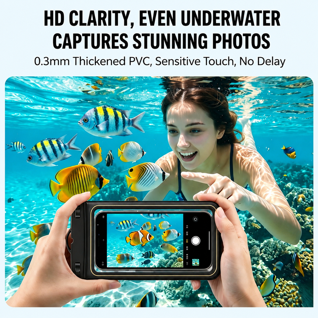 Waterproof Phone Pouch with HD Touch-Sensitive Screen