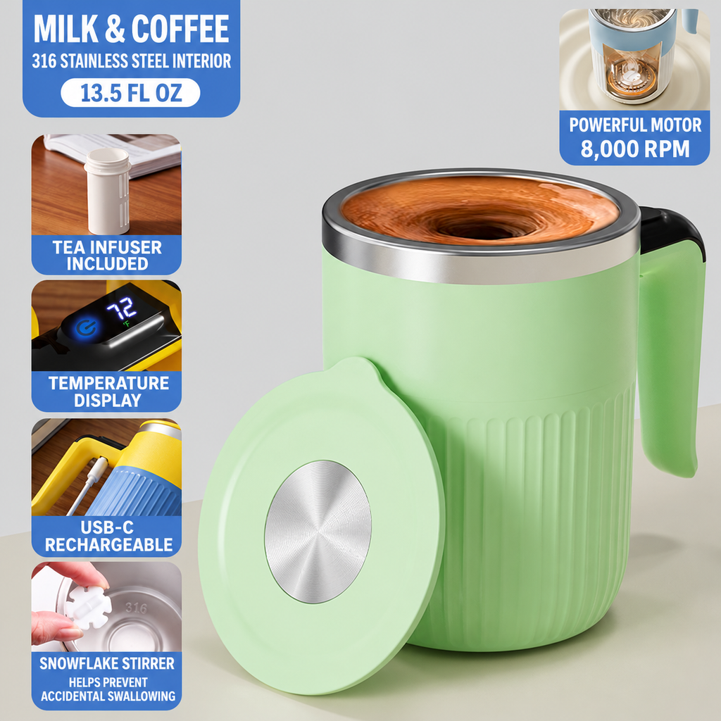Rechargeable Self-Stirring Mug
