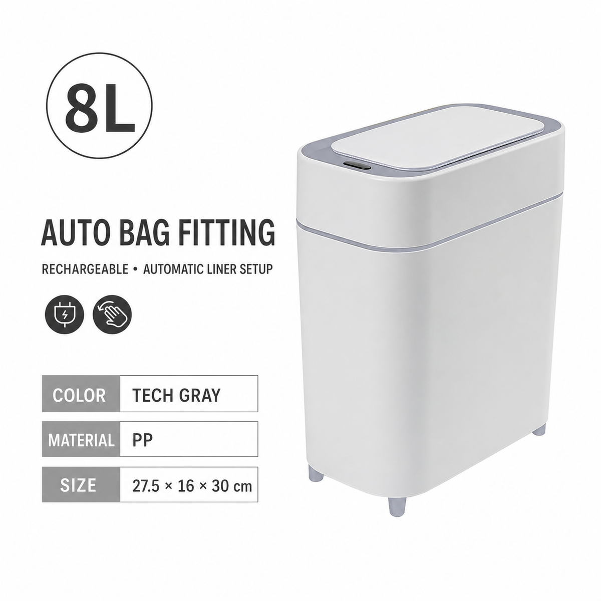 Automatic Bag-Fitting Sensor Bin