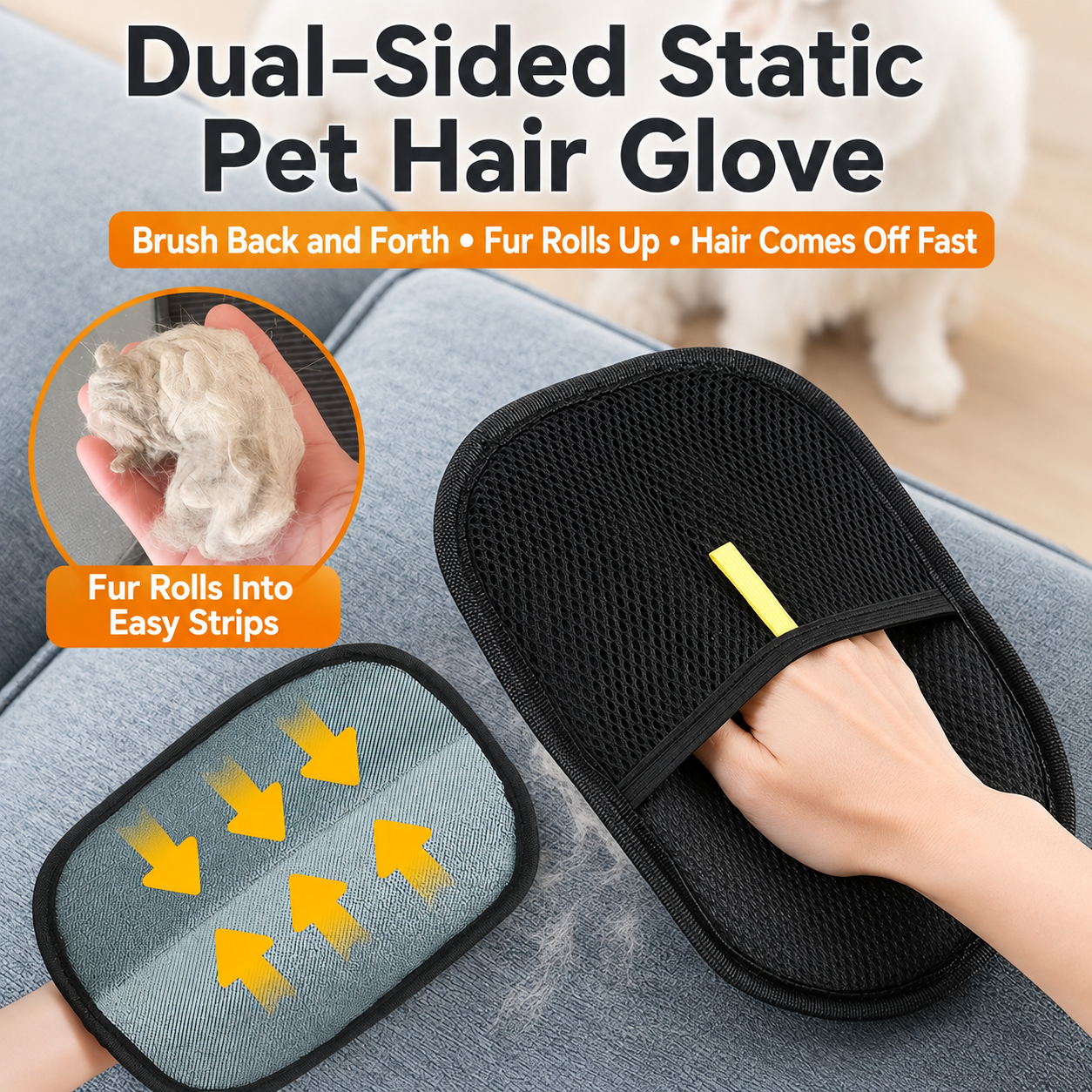 Static Pet Hair Removal Glove