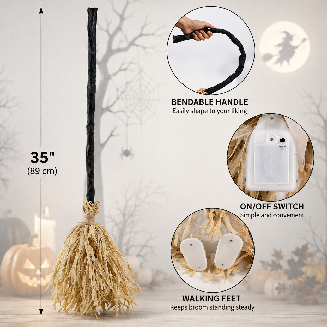 Runaway Glowing Witch Broom