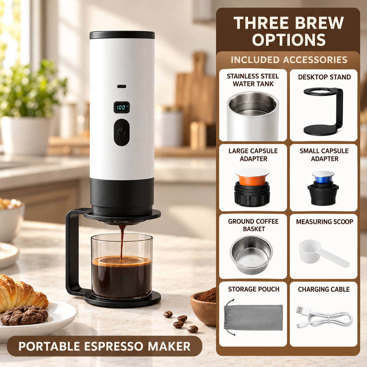 Portable Self-Heating Espresso Maker