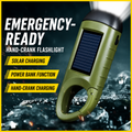 Emergency Solar Hand-Crank Flashlight with Power Bank