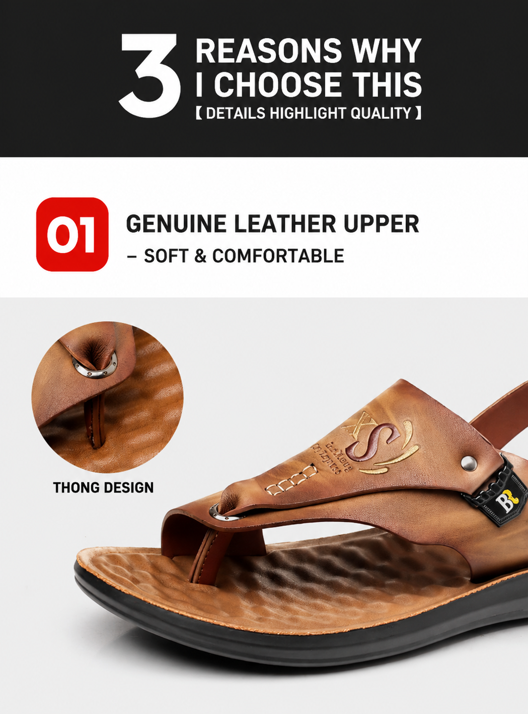 Men's Premium Comfort Leather Sandals