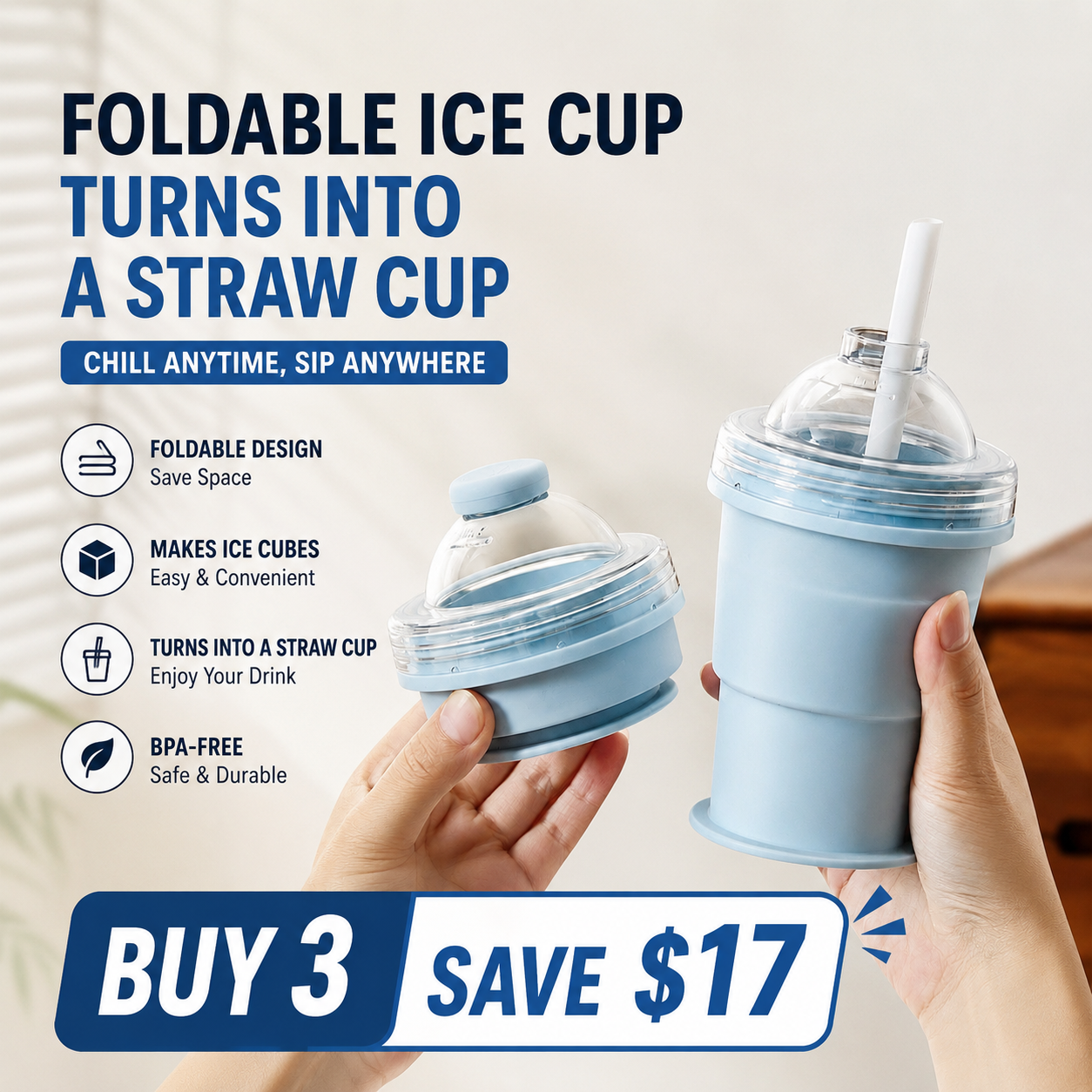 Portable Collapsible Ice Ball Maker
