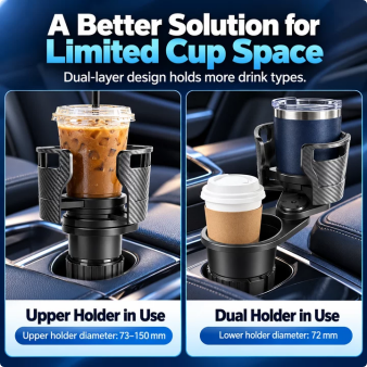 Expandable Dual Car Cup Holder