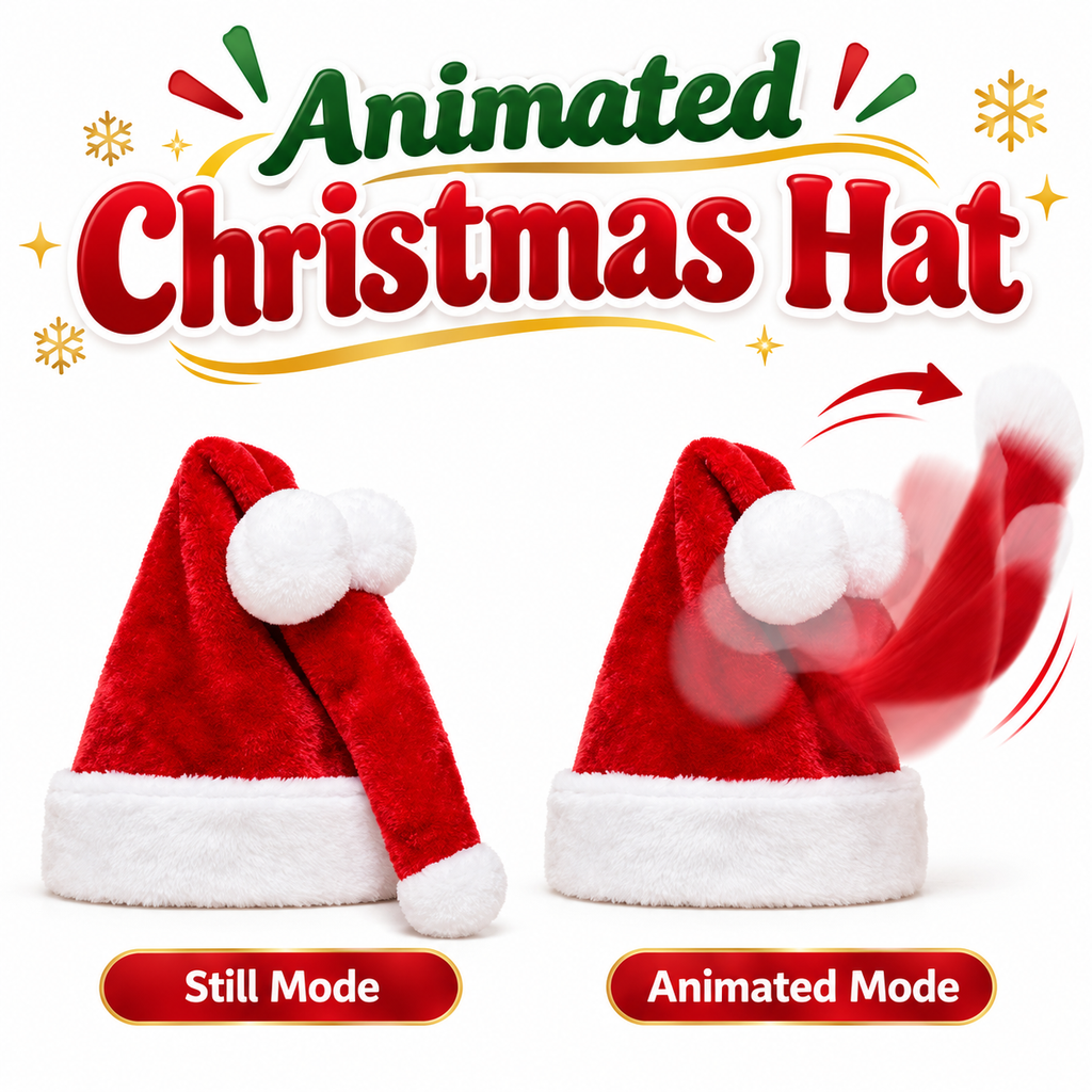 Animated Double-Tail Christmas Hat