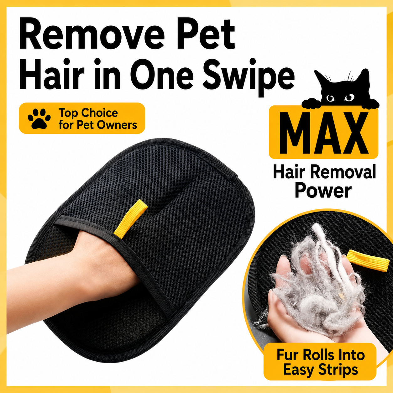 Static Pet Hair Removal Glove