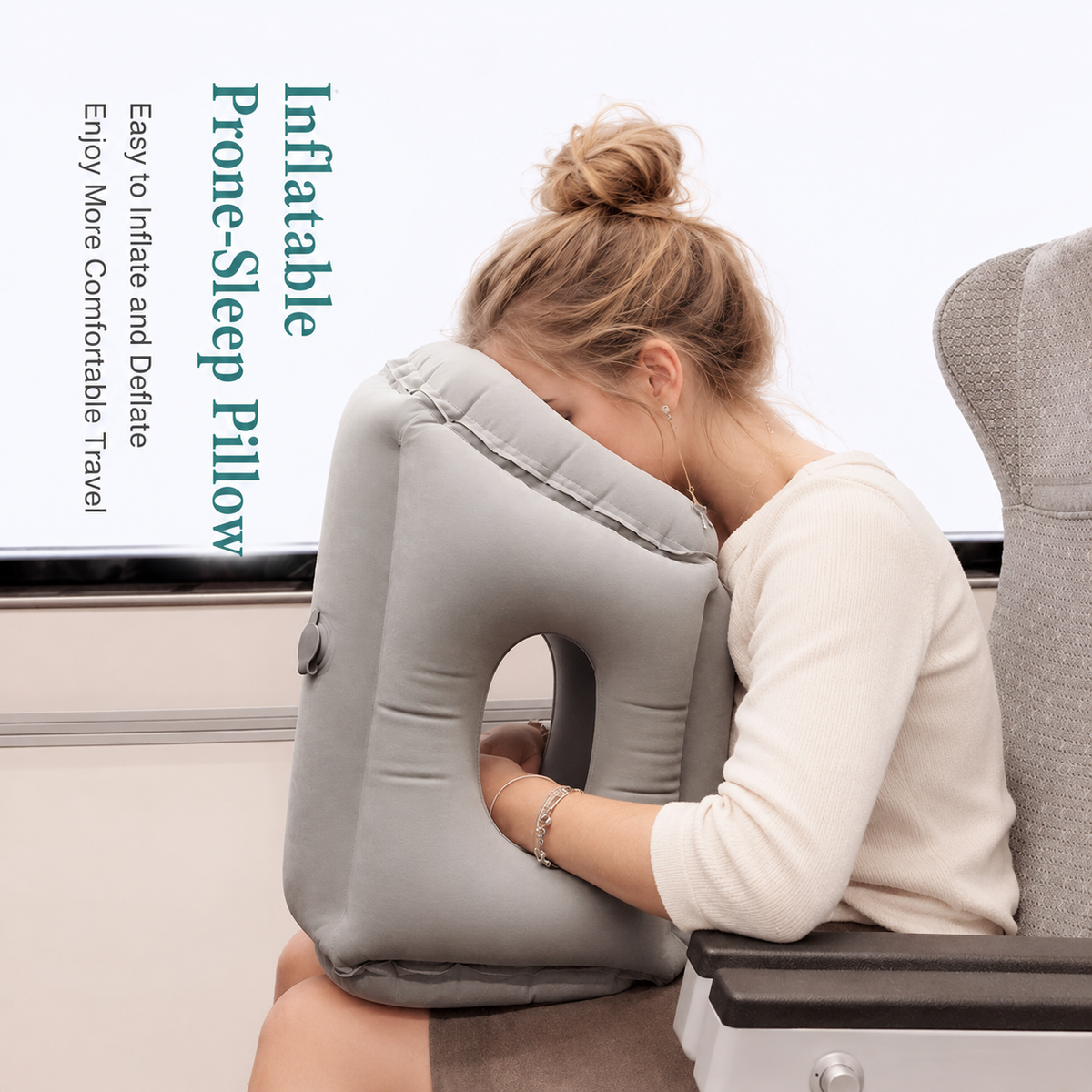 Inflatable Face-Down Travel Pillow