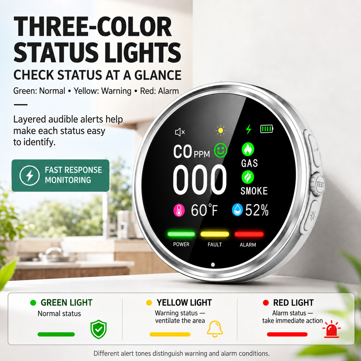 Plug-In Multi-Gas Safety Detector