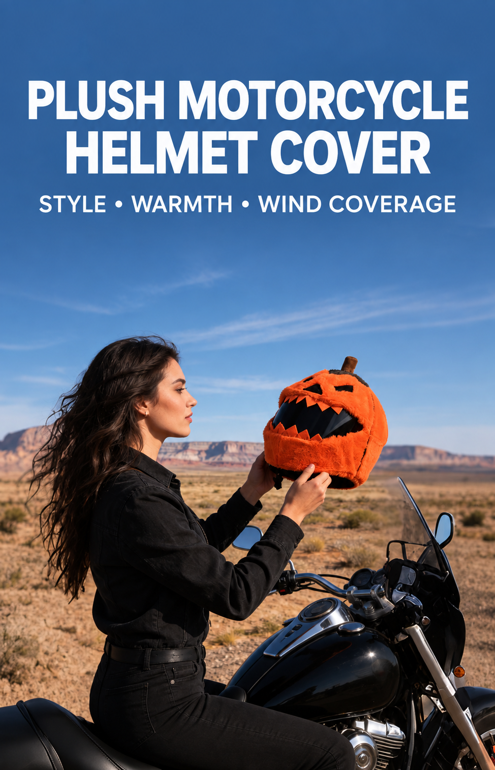 Character Plush Motorcycle Helmet Cover
