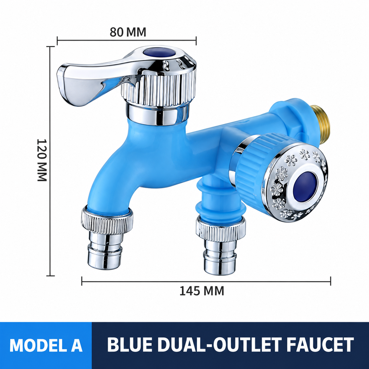 Dual-Outlet Garden Hose Faucet