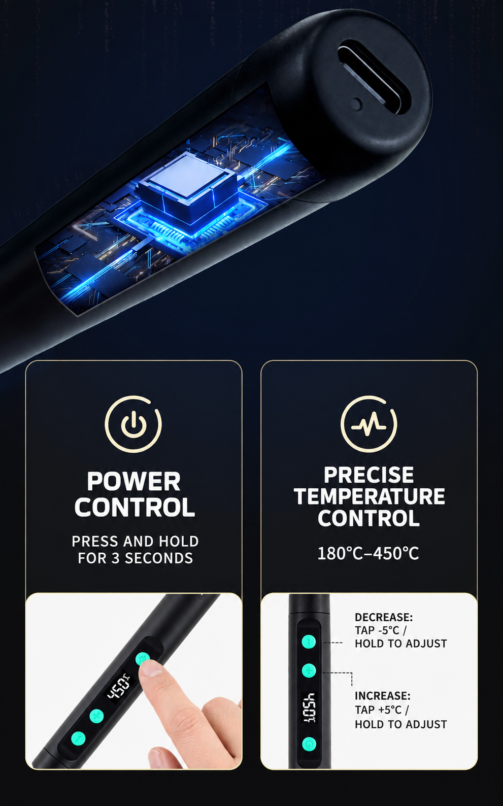 Cordless Digital Soldering Iron Kit