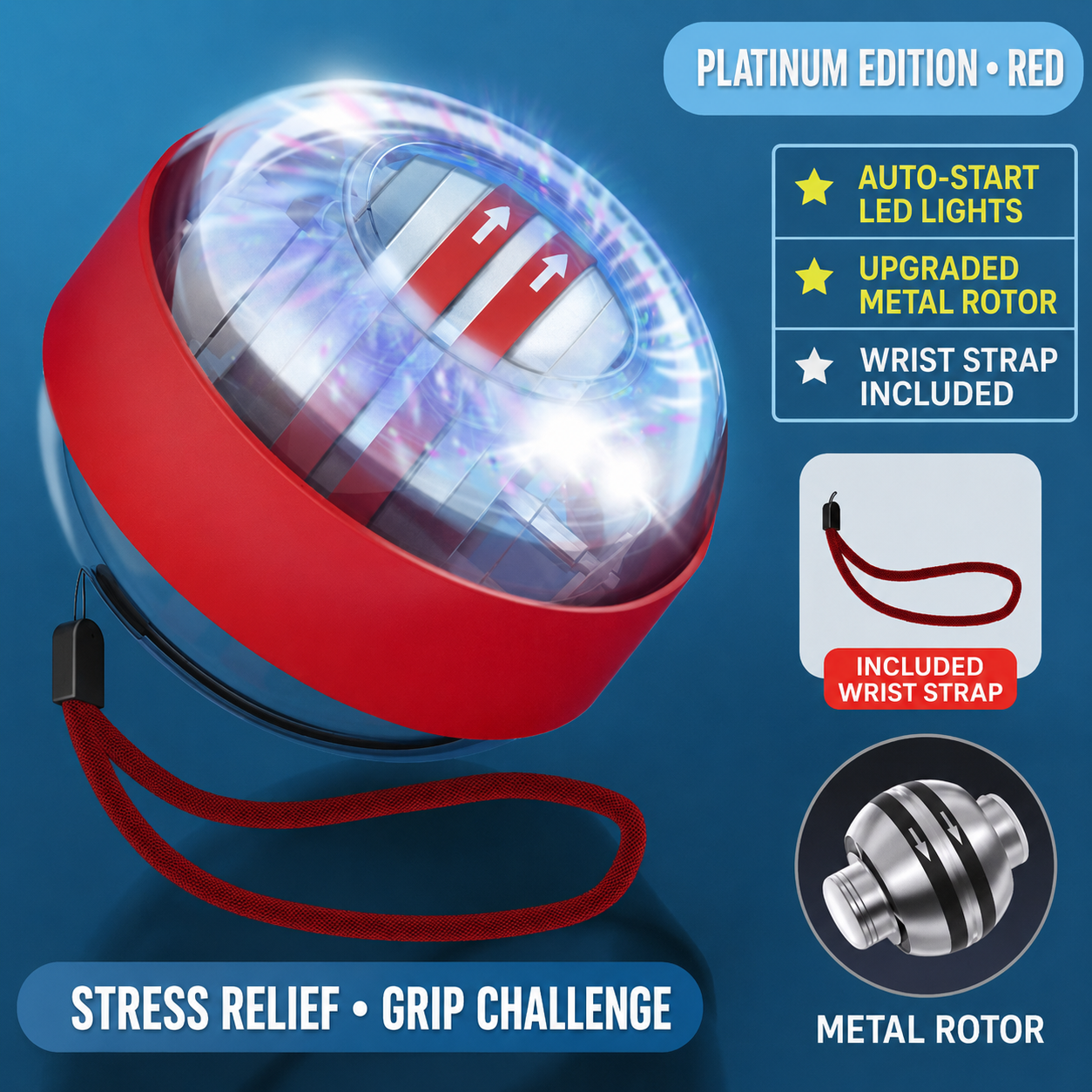 LED Gyroscopic Wrist & Grip Trainer