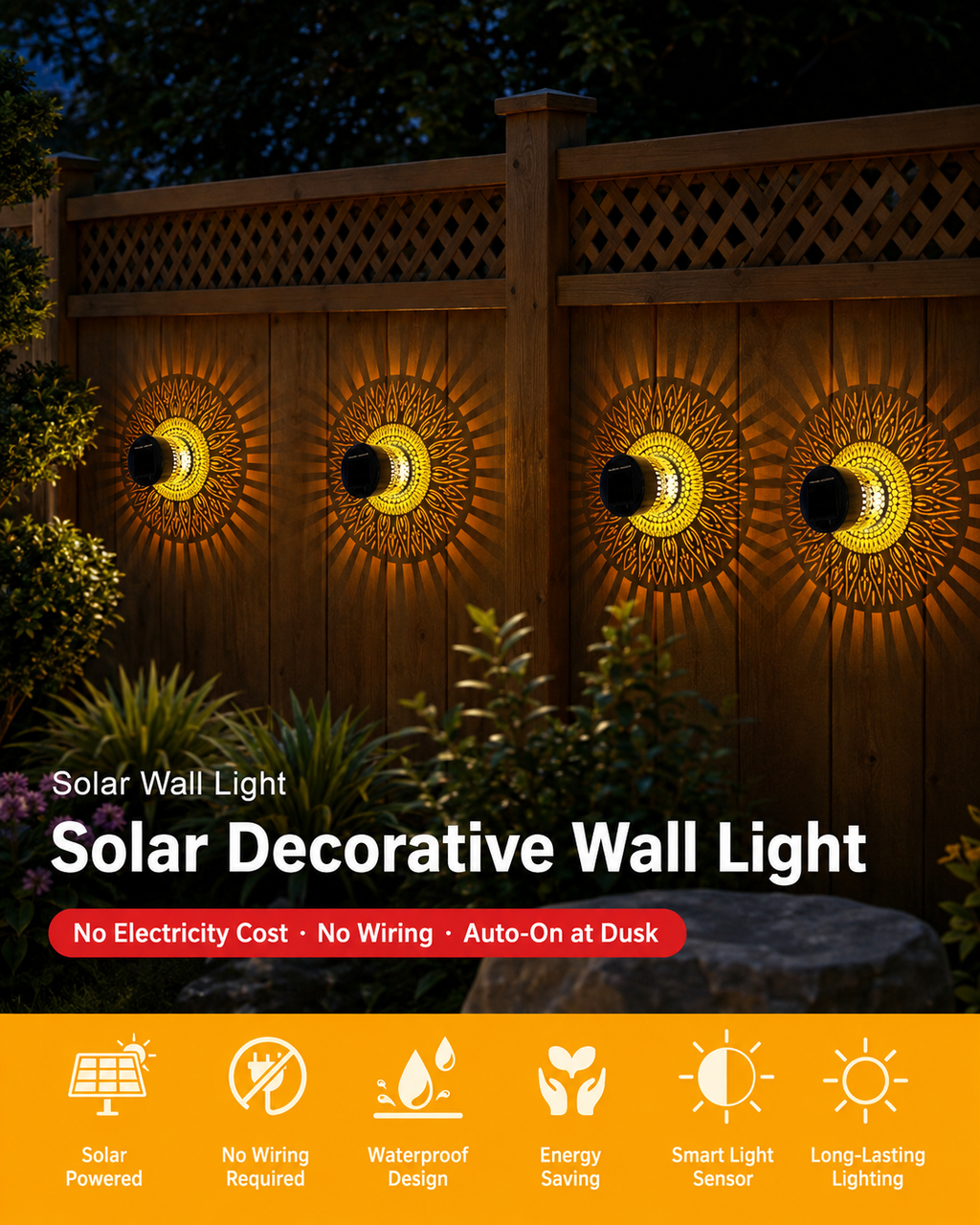 Solar Mandala Wall Light