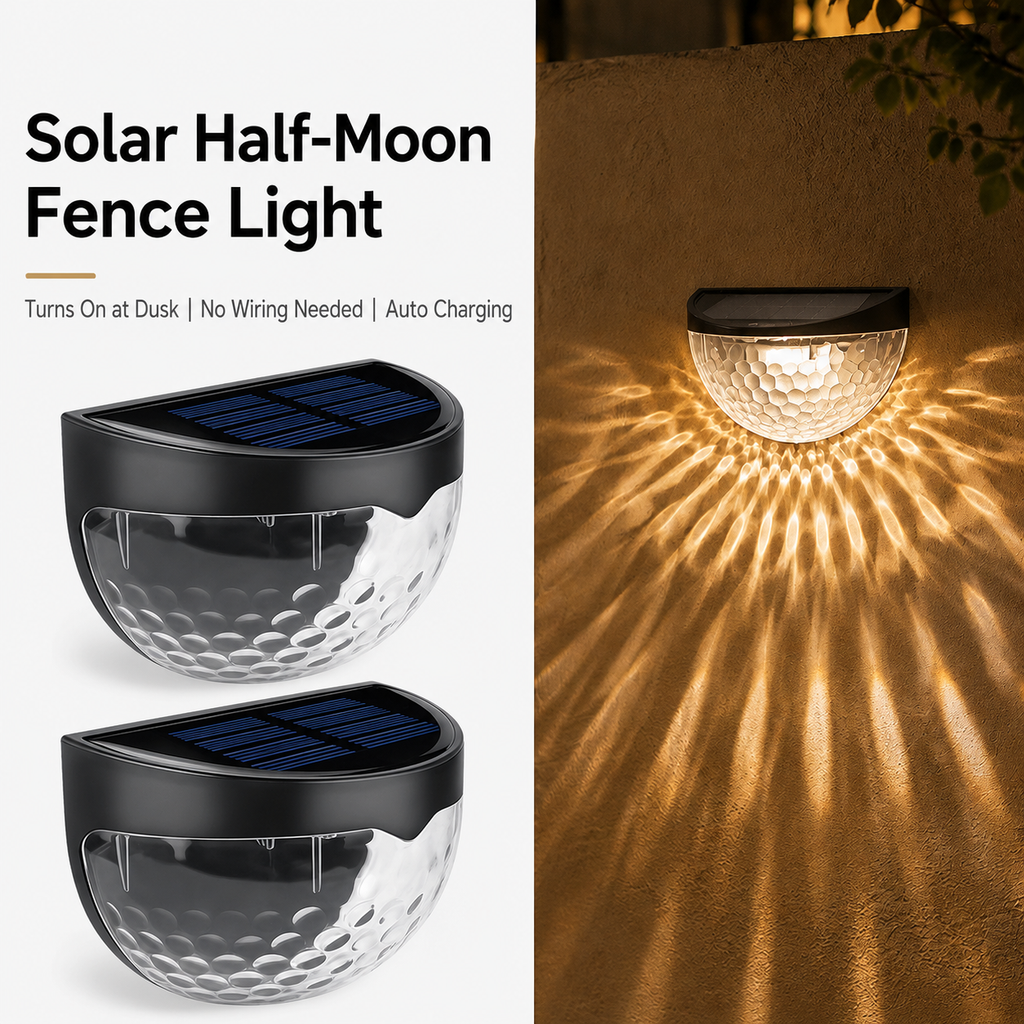 Solar Half-Moon Wall Lights