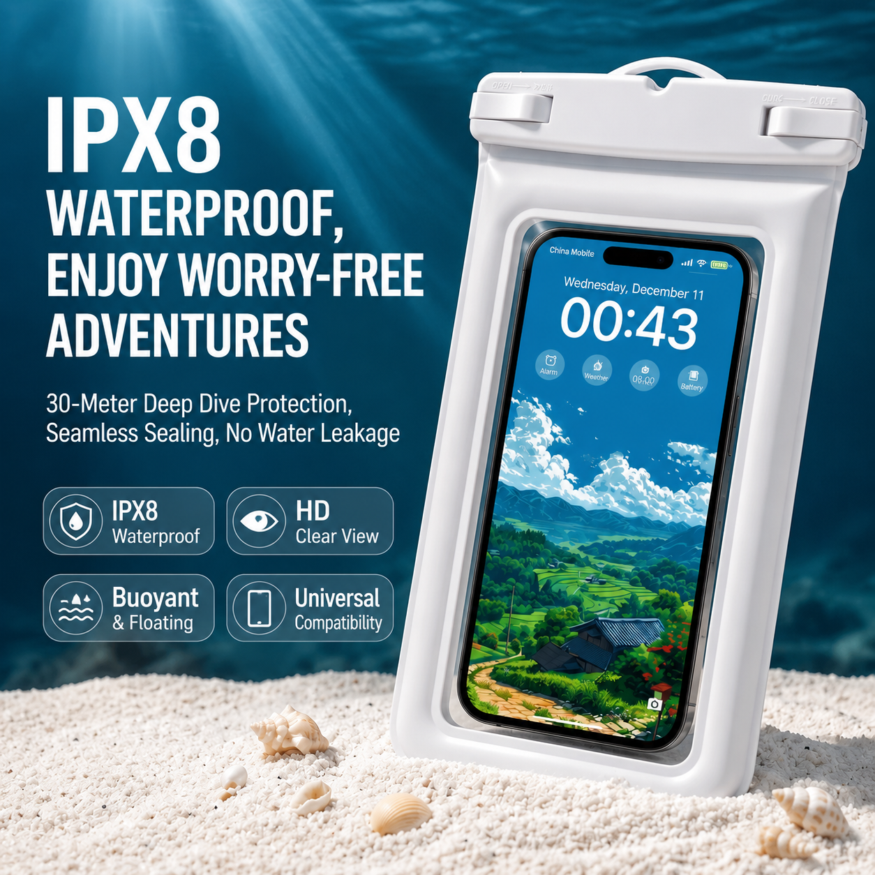 Waterproof Phone Pouch with HD Touch-Sensitive Screen
