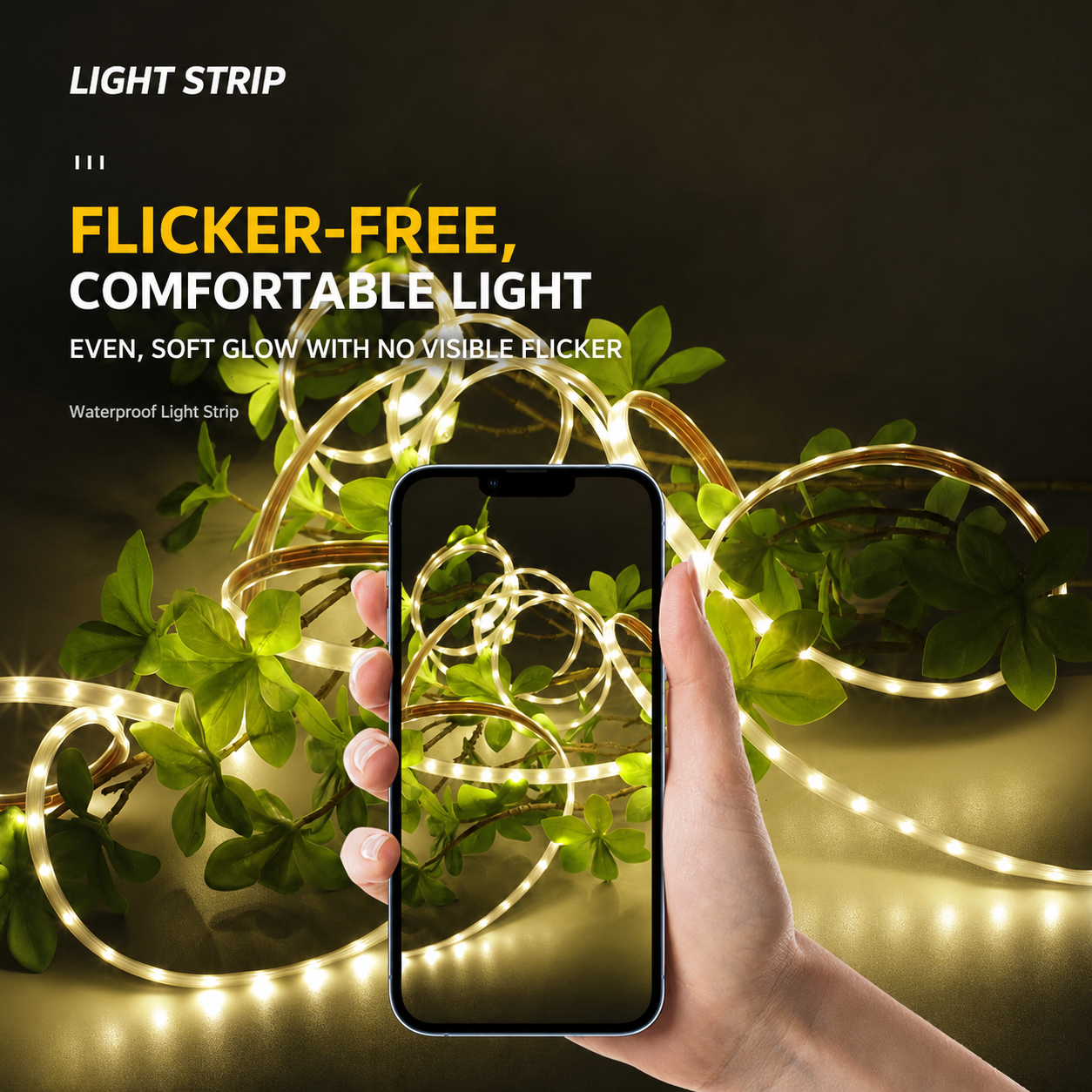 Solar Powered Outdoor LED Light Strip