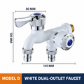 Dual-Outlet Garden Hose Faucet