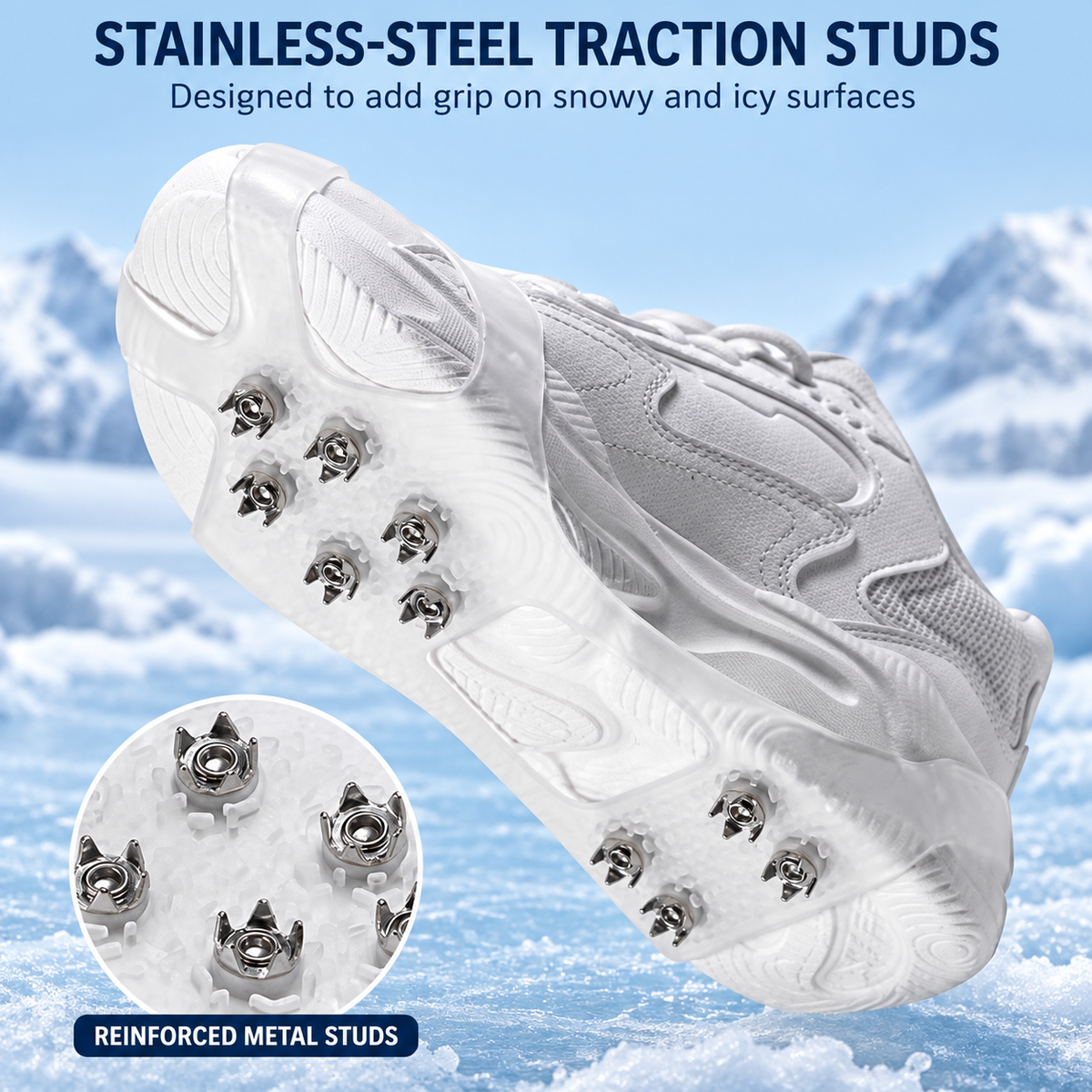 Stretch-Fit Ice & Snow Traction Cleats