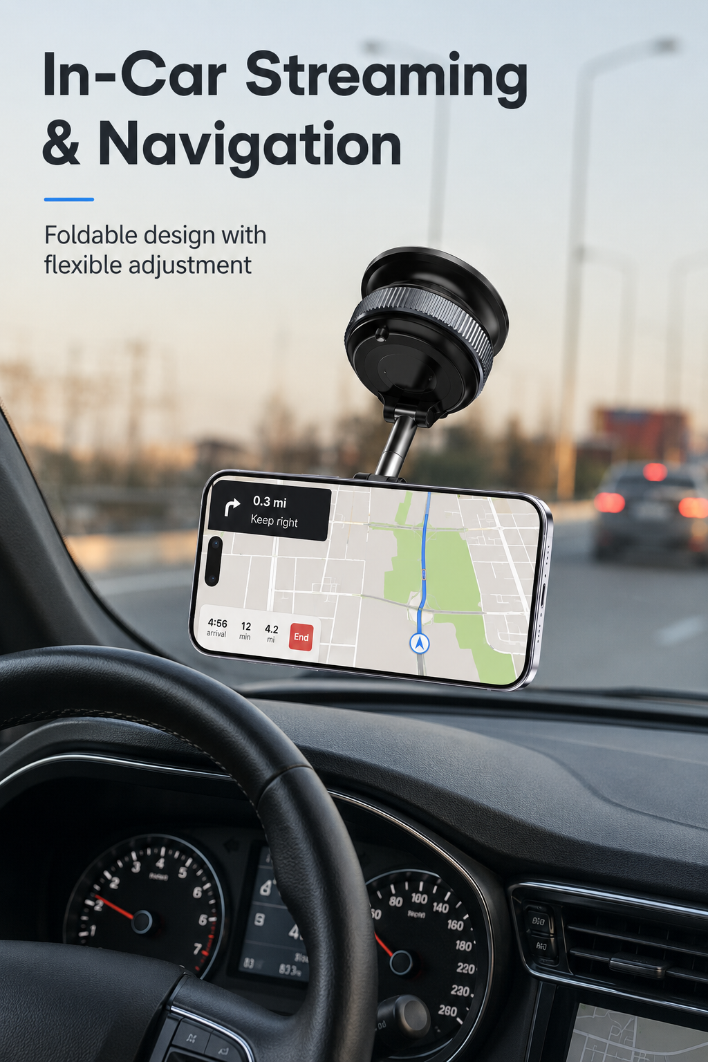 Dual-Grip Magnetic Phone Mount