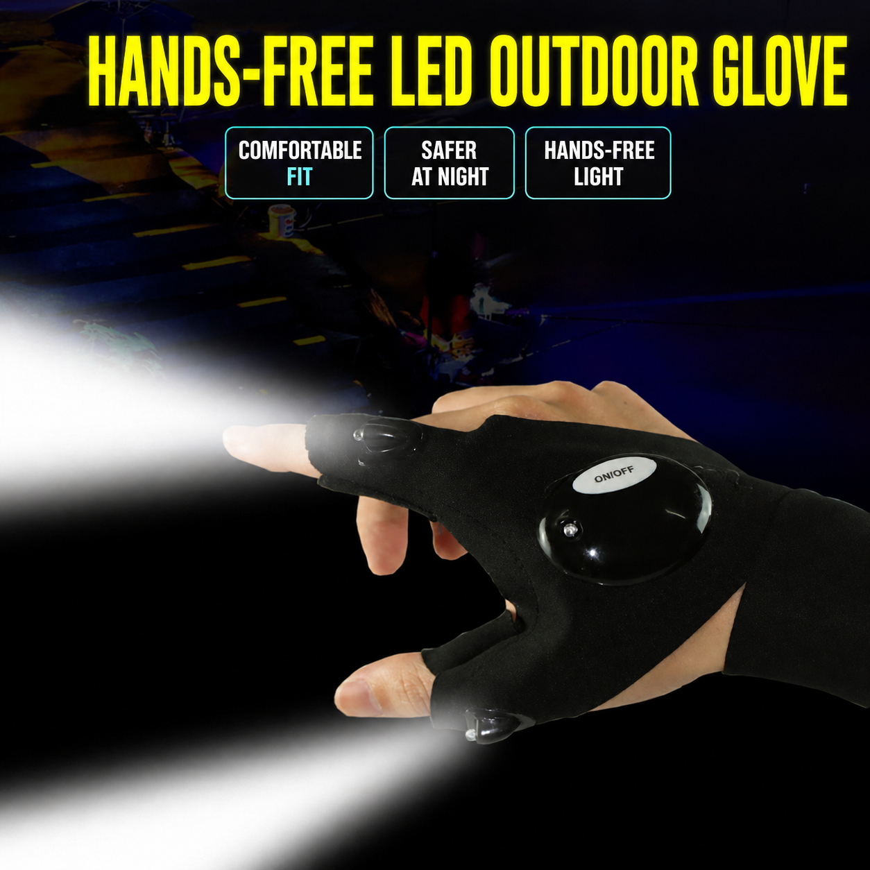 LED Finger Light Gloves