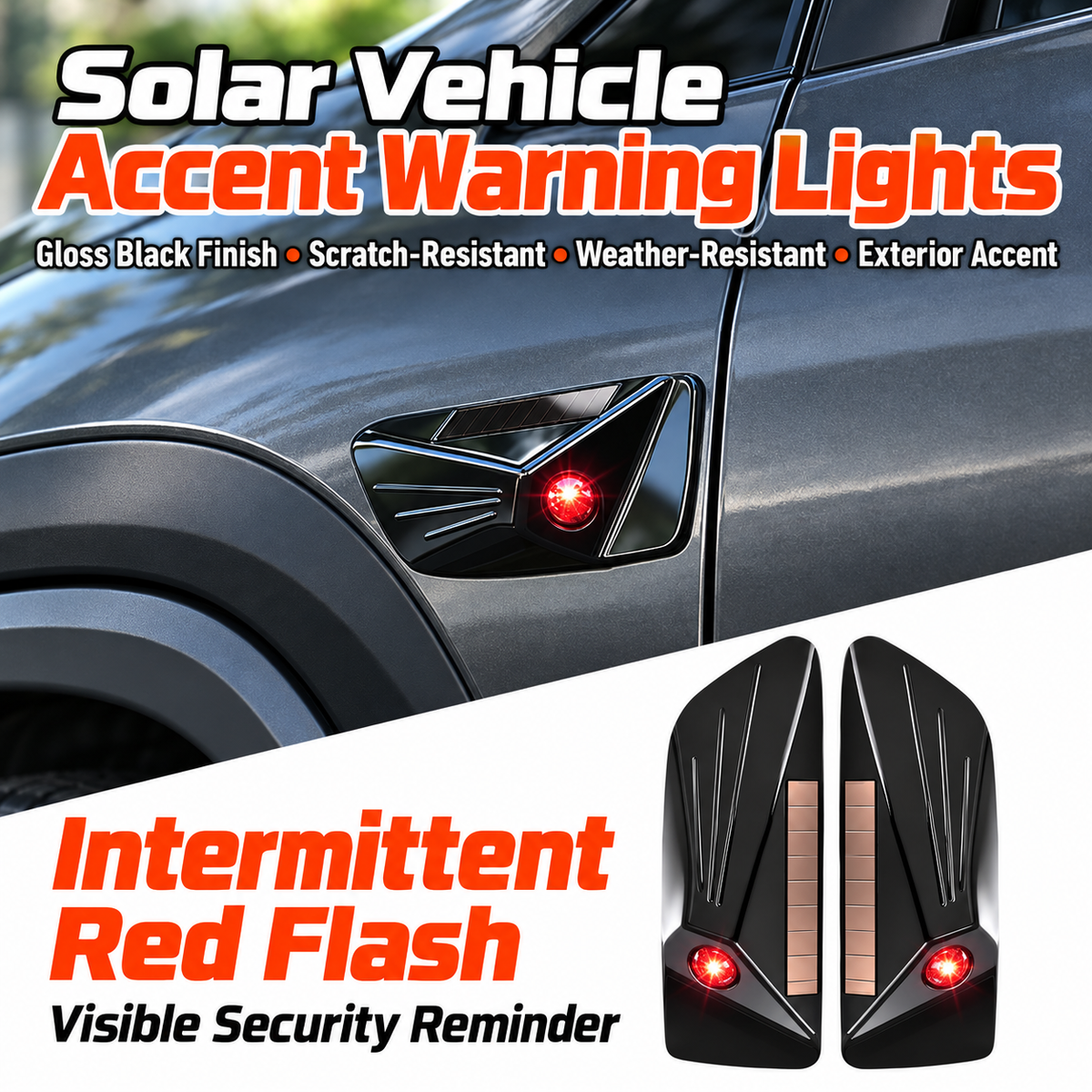 Solar Vehicle Warning Light Set