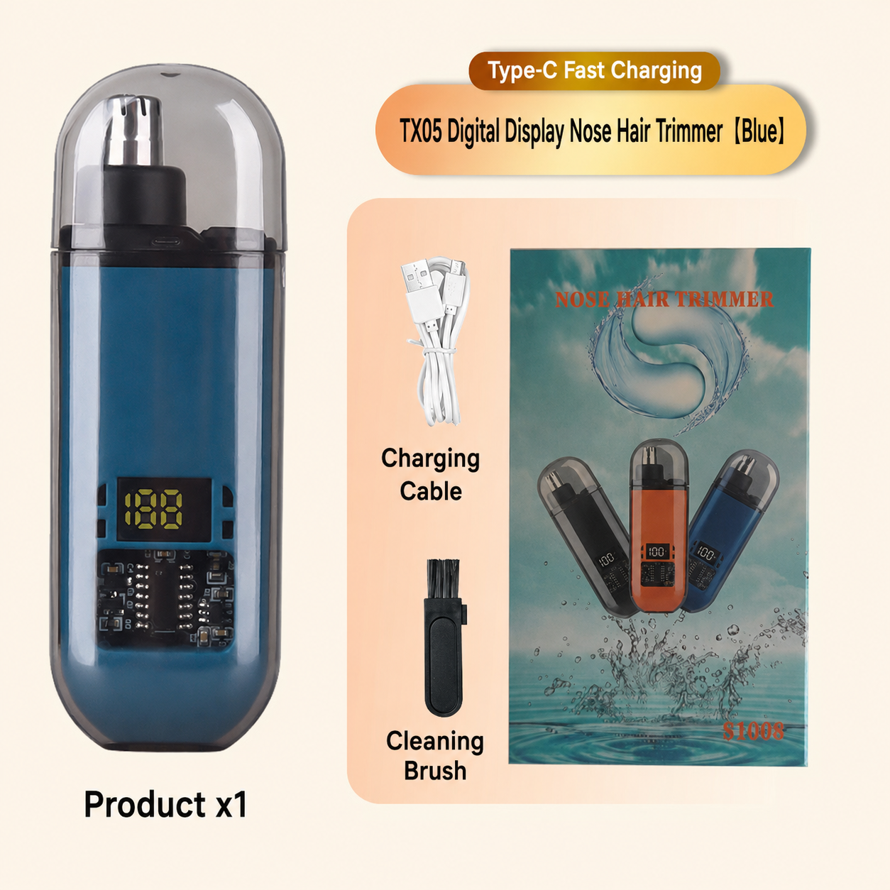 Electric nose hair trimmer