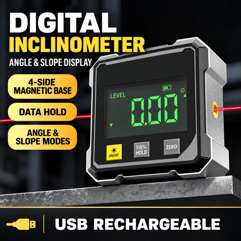 Rechargeable Laser Digital Inclinometer