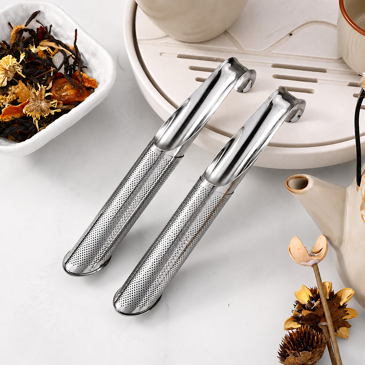 Slide-Open Stainless Tea Infuser