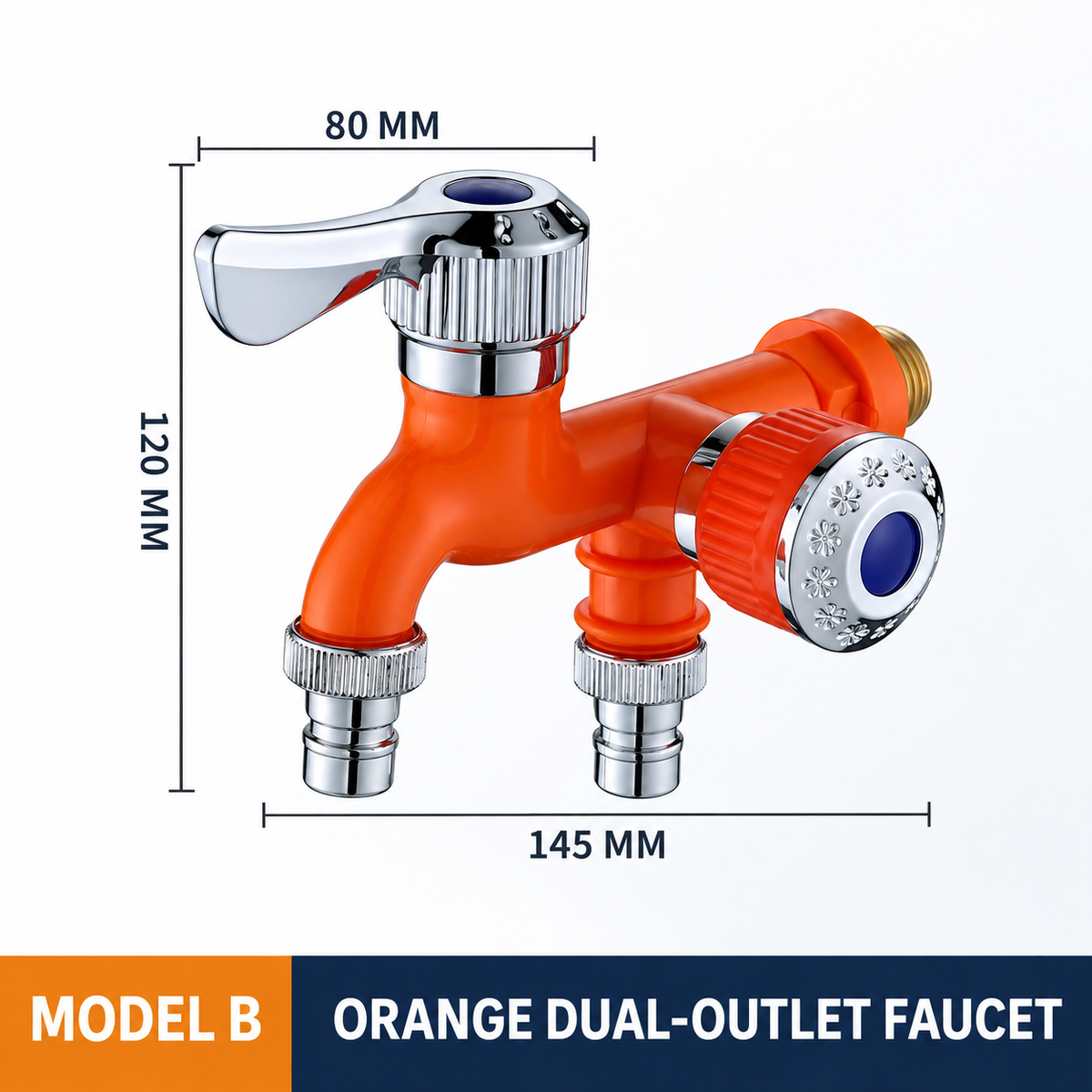Dual-Outlet Garden Hose Faucet