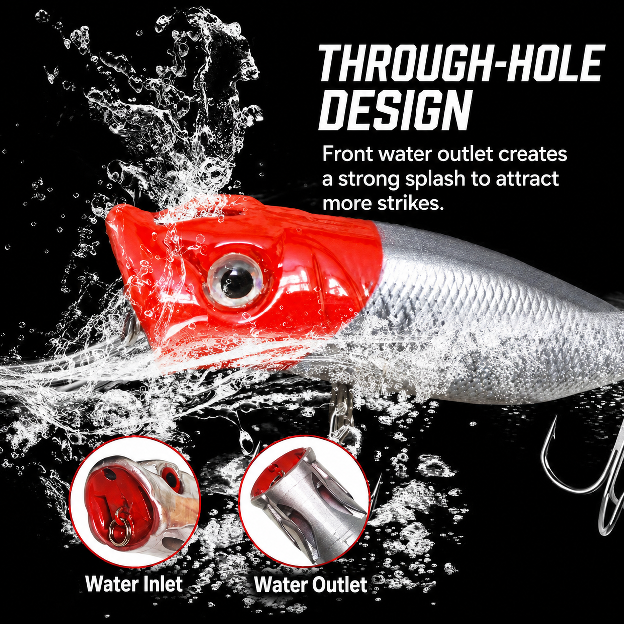 Splash Popper Rattle Fishing Lure