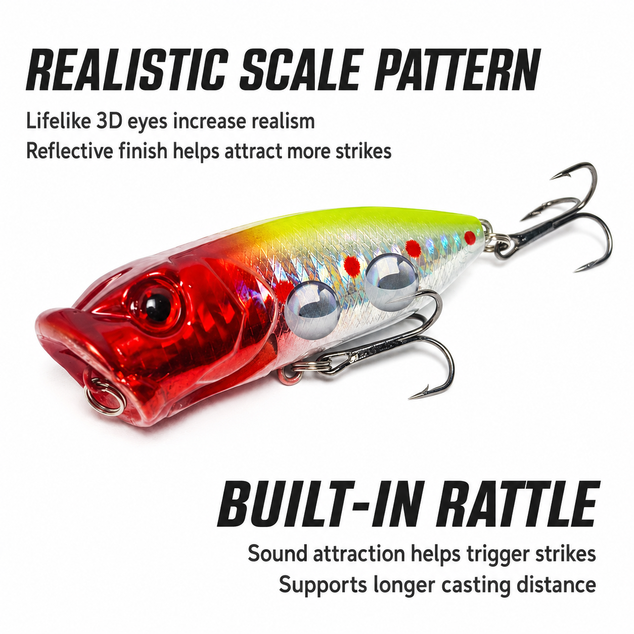 Splash Popper Rattle Fishing Lure