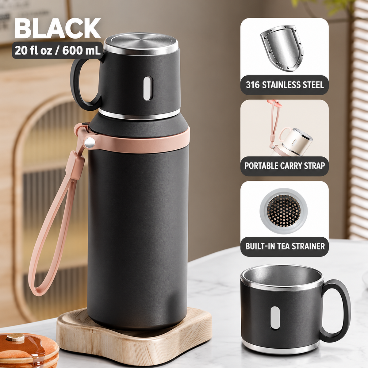 Stainless Steel Bottle with Cup