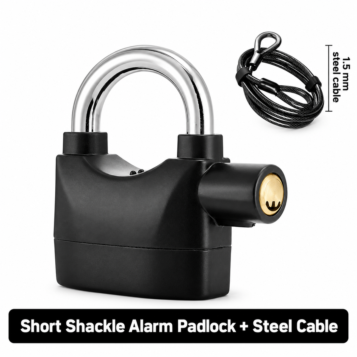 110 dB Vibration Alarm Padlock