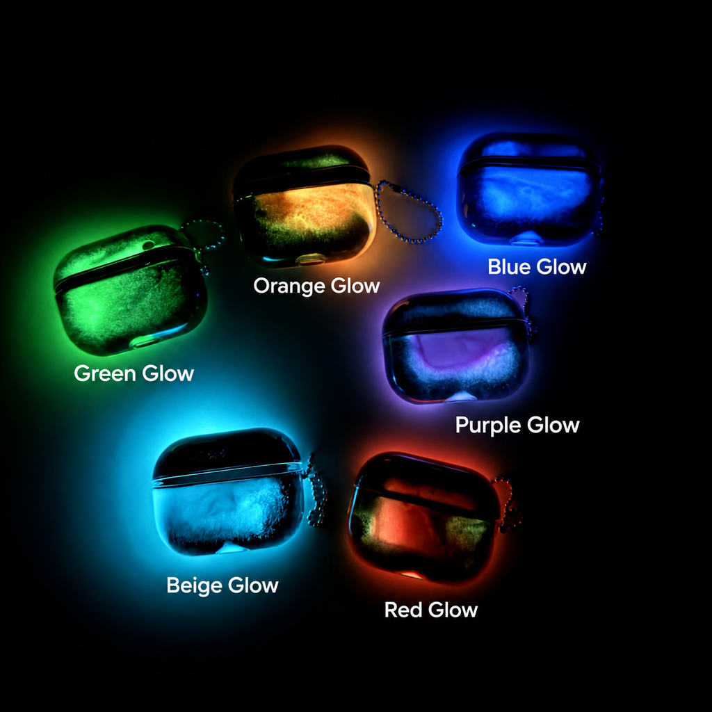 Luminous Plush Earbud Case Cover