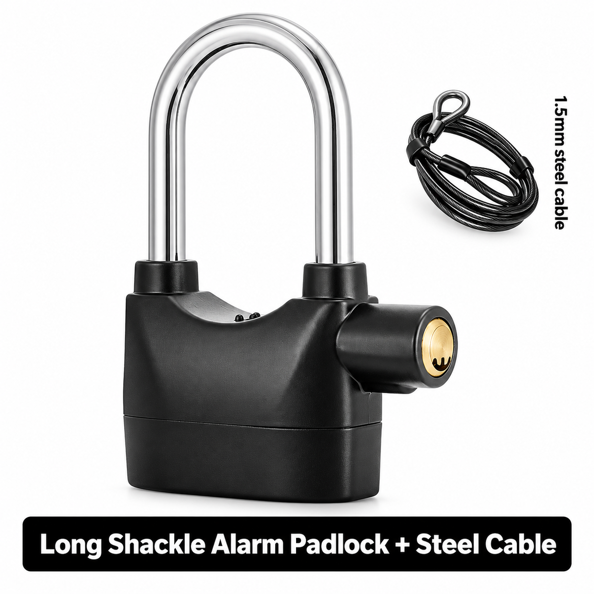 110 dB Vibration Alarm Padlock