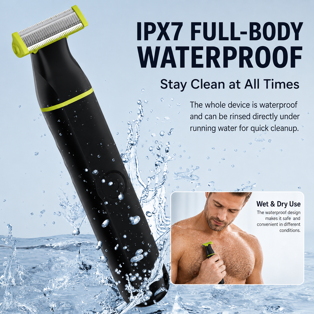 2-In-1 Waterproof Body Groomer
