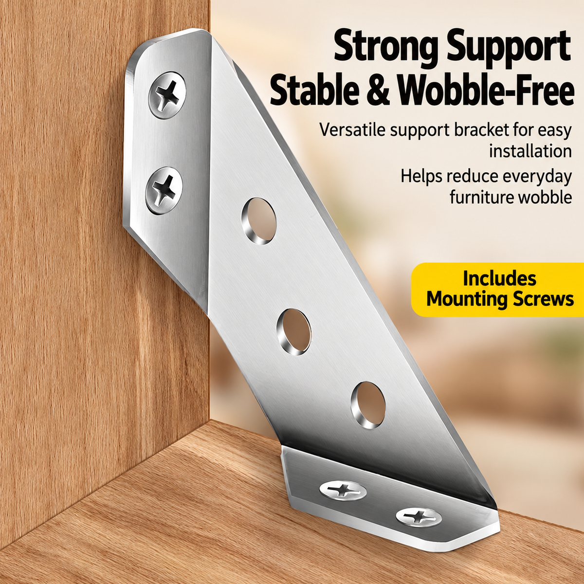Stainless Steel Triangular Corner Brackets
