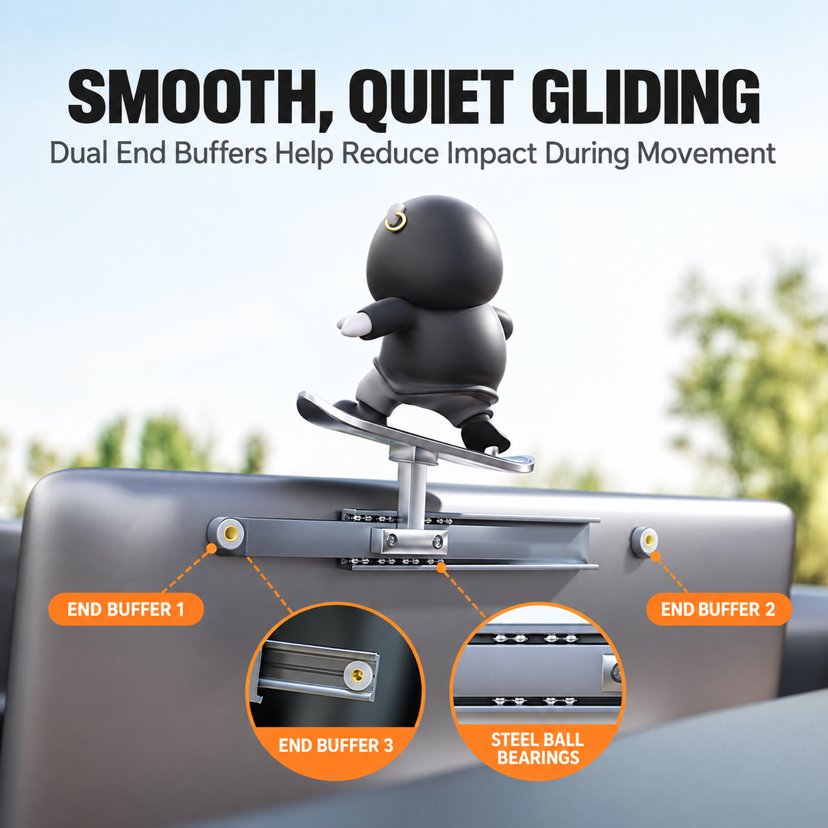 Sliding Bear Dashboard Ornament