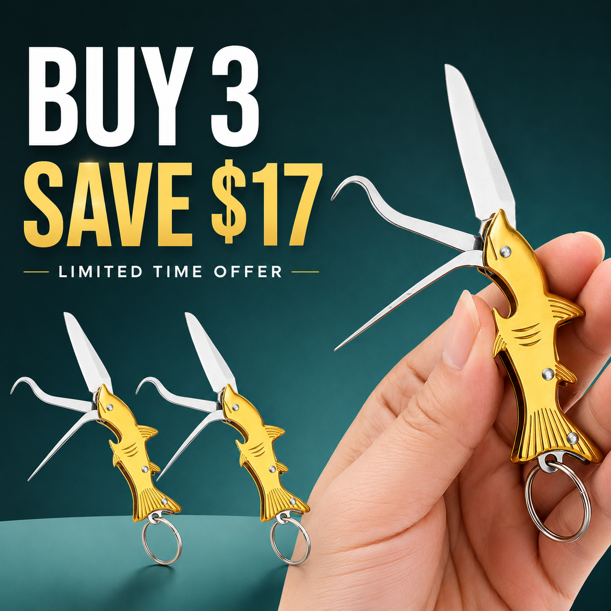 Food-Residue-Resistant Hook / Bottle Opener Keychain