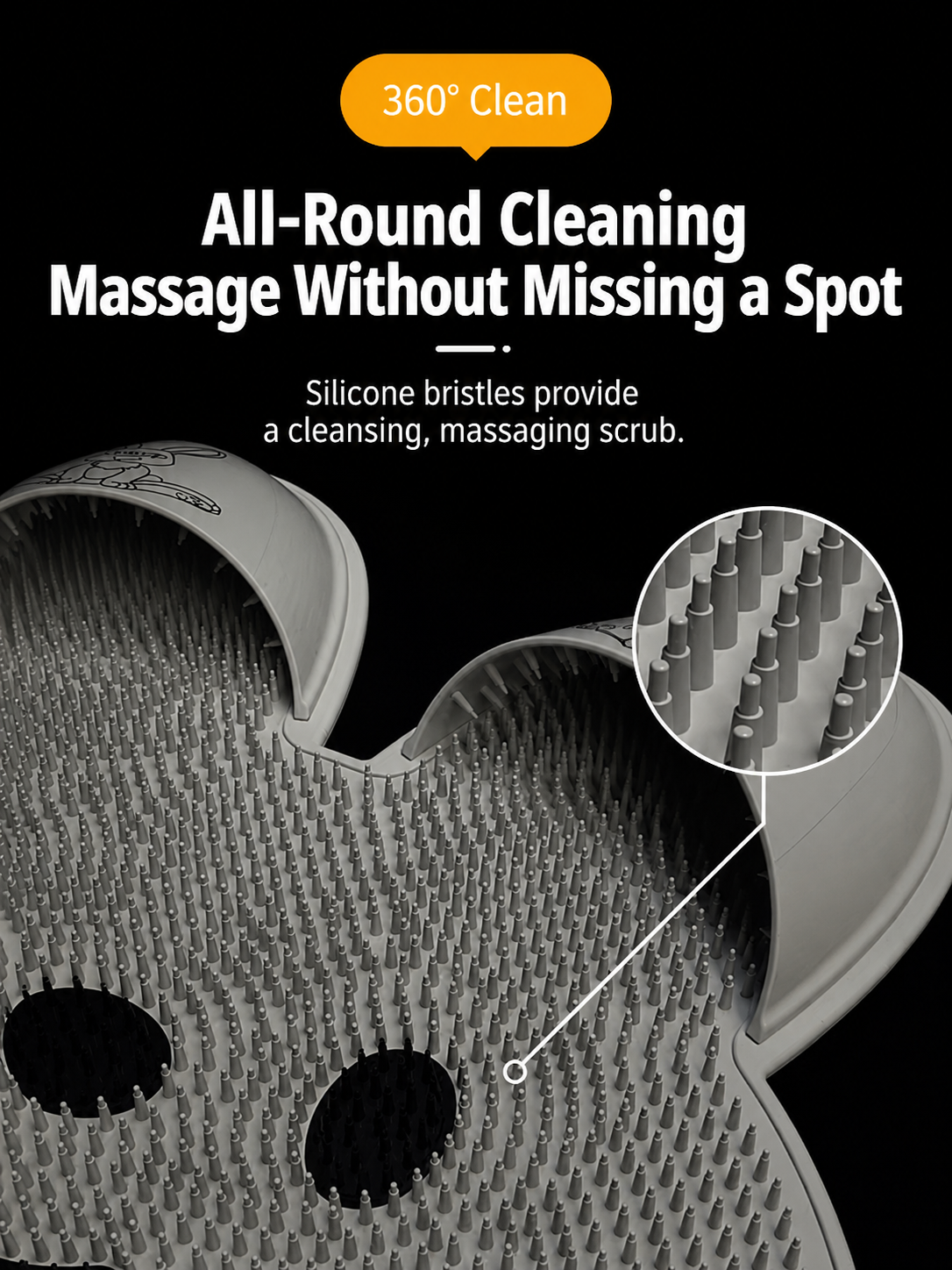 Hands-Free Silicone Shower Mat
